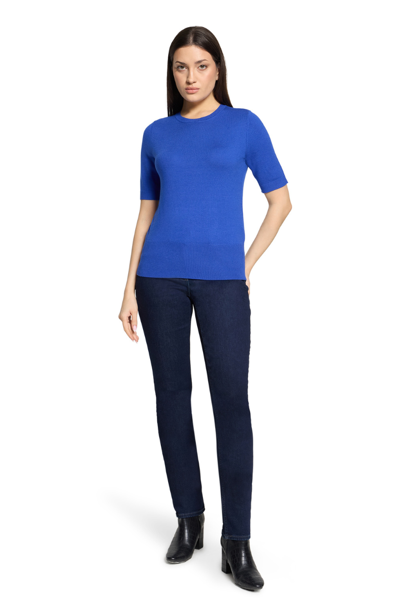 An image of the Betty Barclay Short Sleeve Knitted Sweater