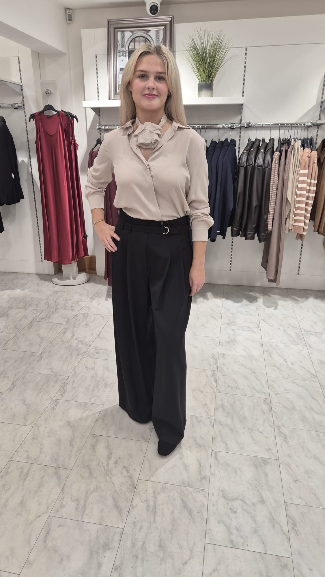 An image of the Marella Bondeno Black Long Trousers