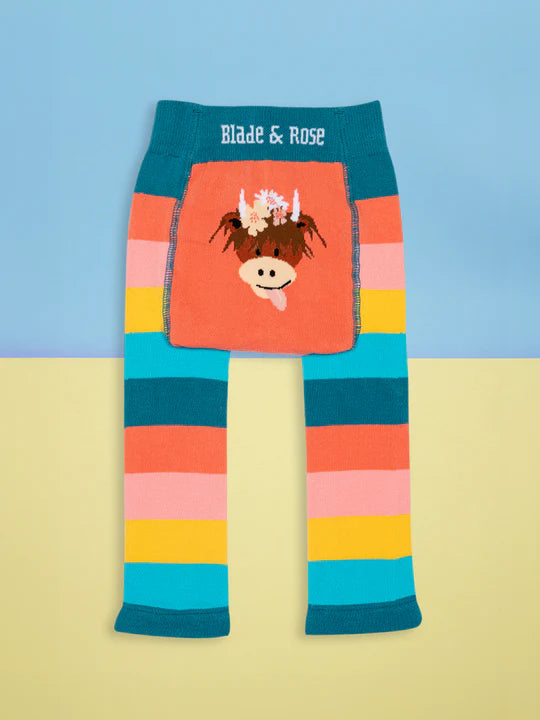 An image of the Blade & Rose Bonnie Highland Cow Legging