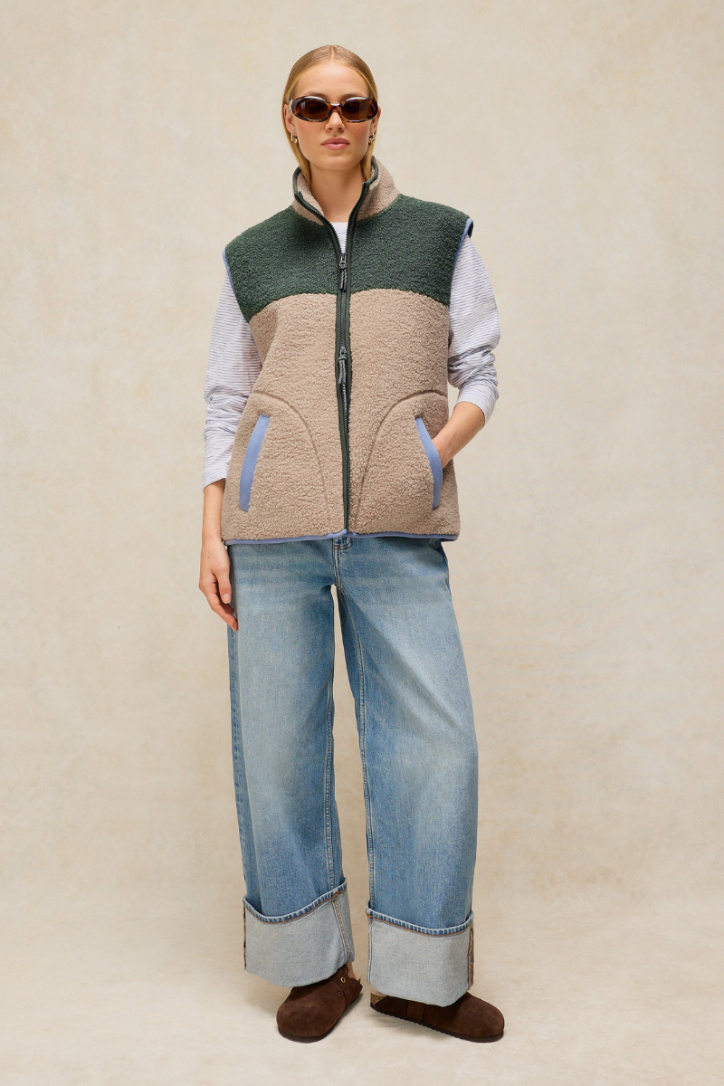 Borg Zip Through Gilet