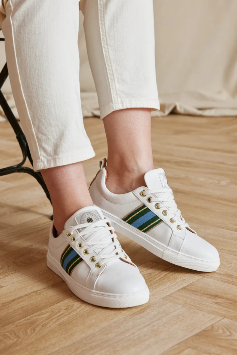 Fairfax & Favor Boston Trainer White Leather