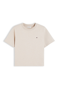 Interlock Knit Boxy Crew Neck T-Shirt