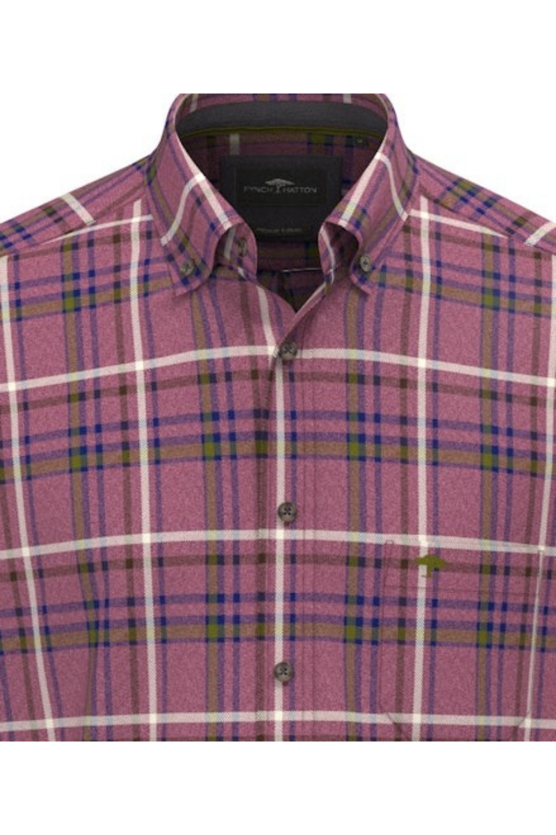 Premium Melange Check Long Sleeve Shirt