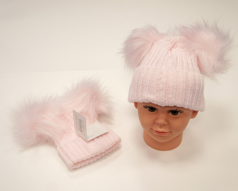 An image of the Sheldon International Double Pom Pom Hat