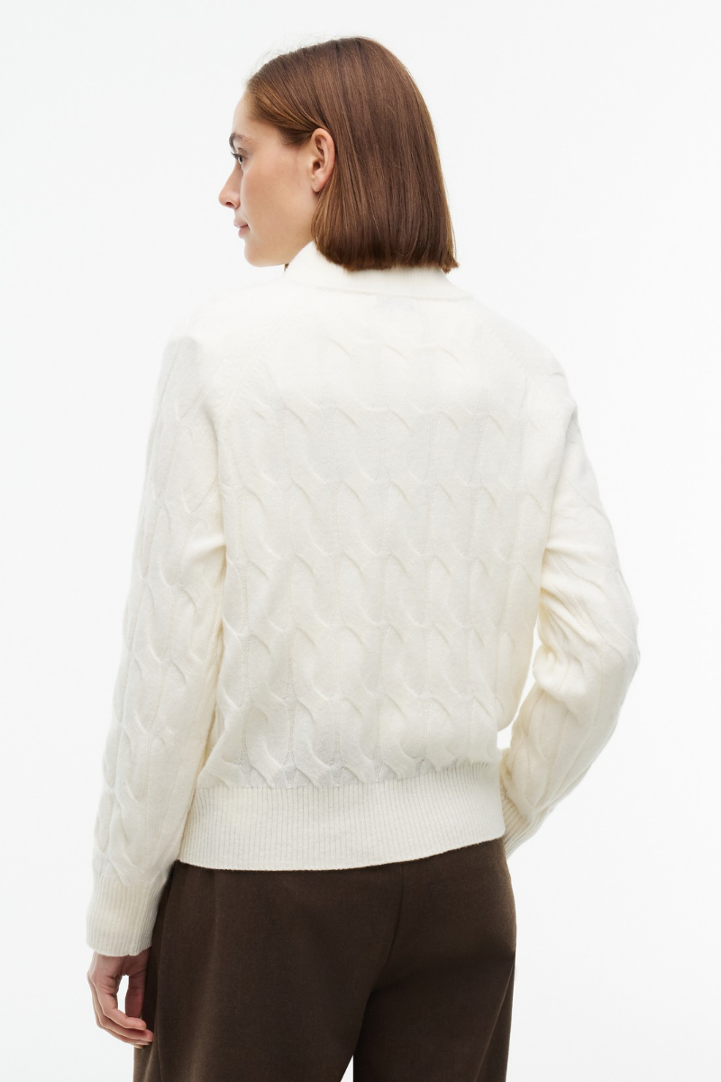 Henley Soft Wool Cable Knit Jumper