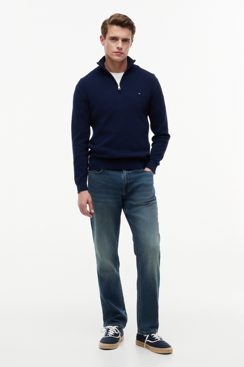 Seasonal Structure Zip Mock