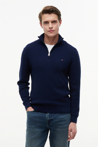 Seasonal Structure Zip Mock