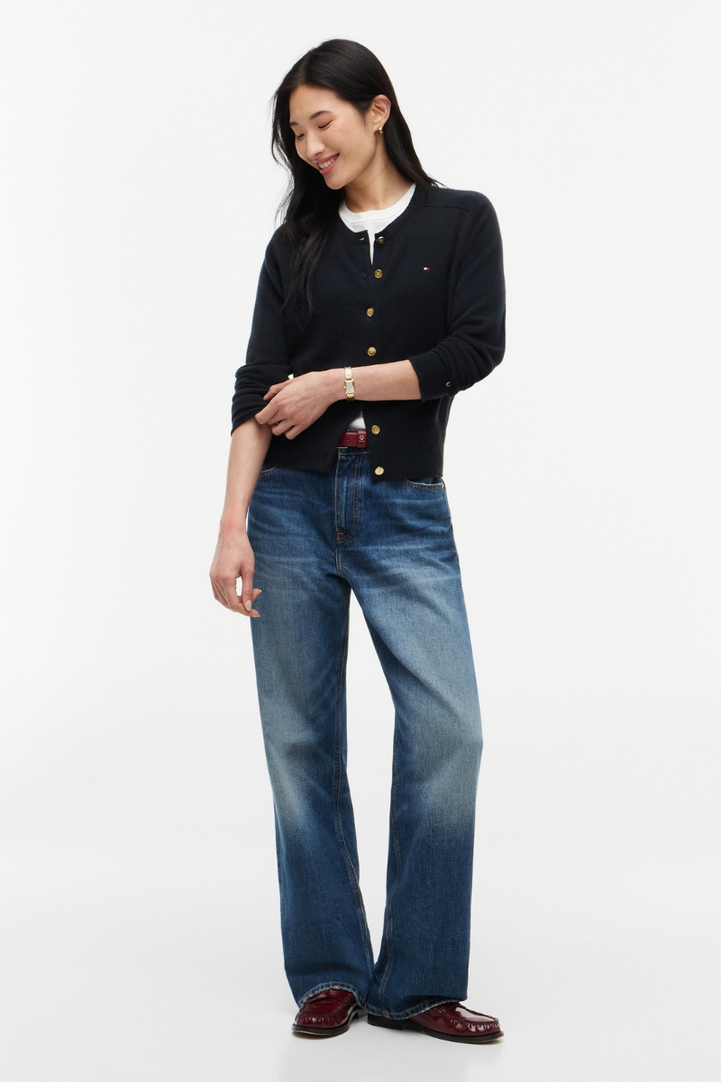 Soft Wool Jersey Slim Cardigan