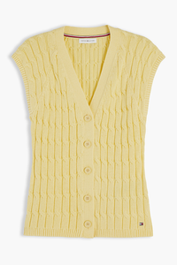 Mid Gg Cable Vest Cardi