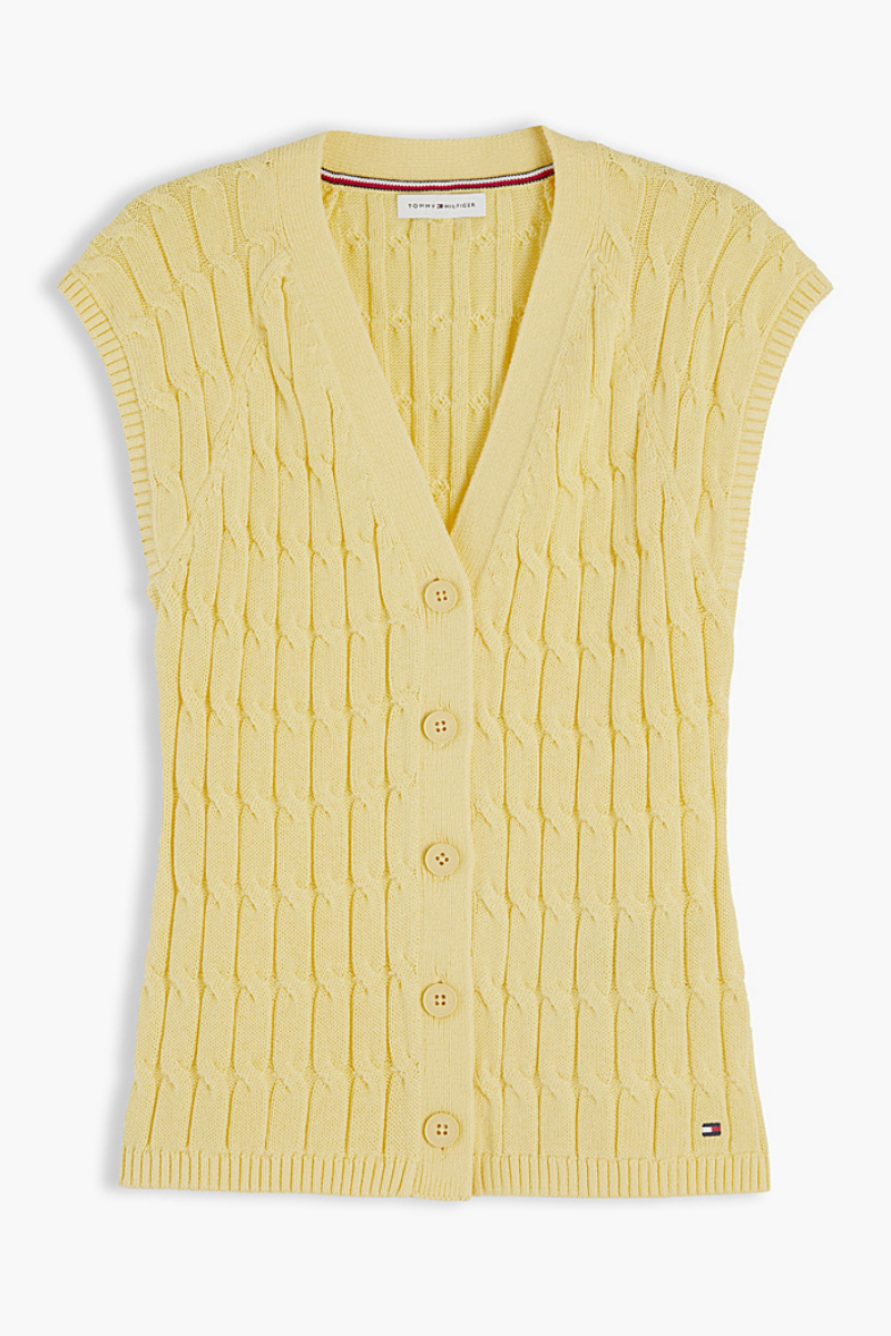 Mid Gg Cable Vest Cardi