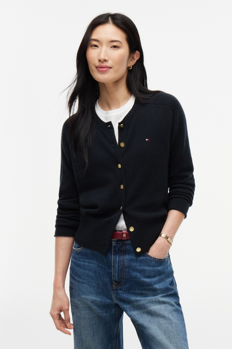 Soft Wool Jersey Slim Cardigan