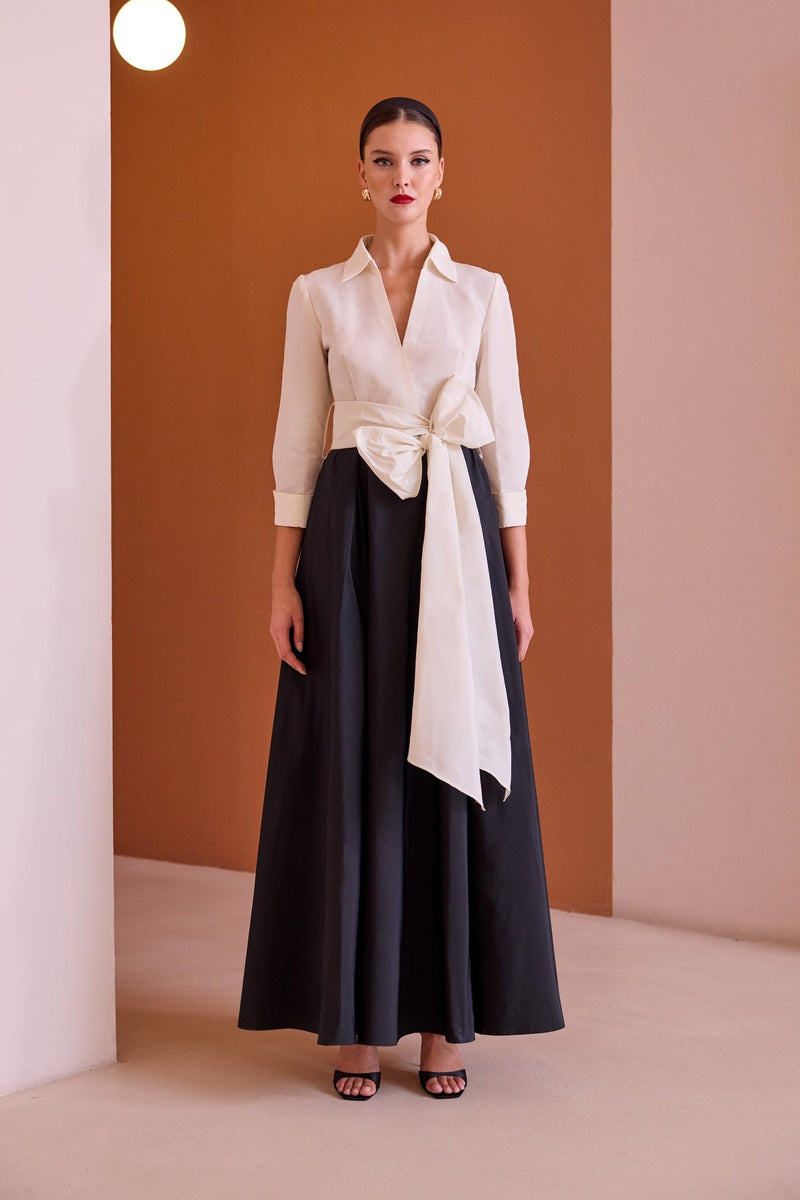 An image of the Carla Ruiz Midi Shirtwaist Dress