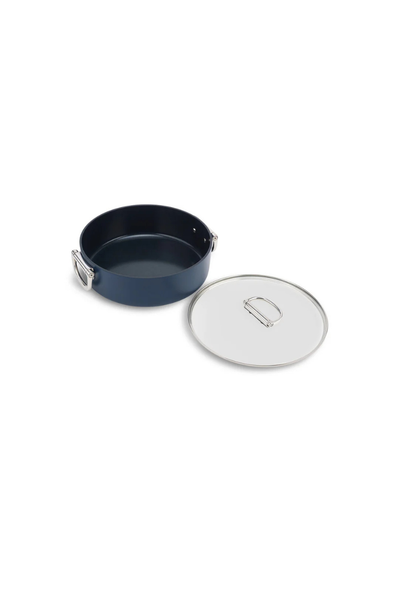 Space Folding Handle 25cm Shallow Casserole & Lid