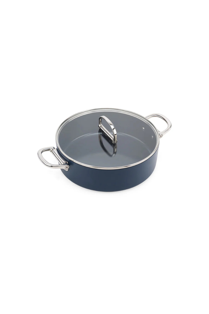 Space Folding Handle 25cm Shallow Casserole & Lid