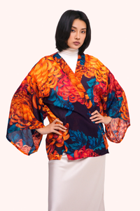 Chrysanthemum Short Kimono Jacket