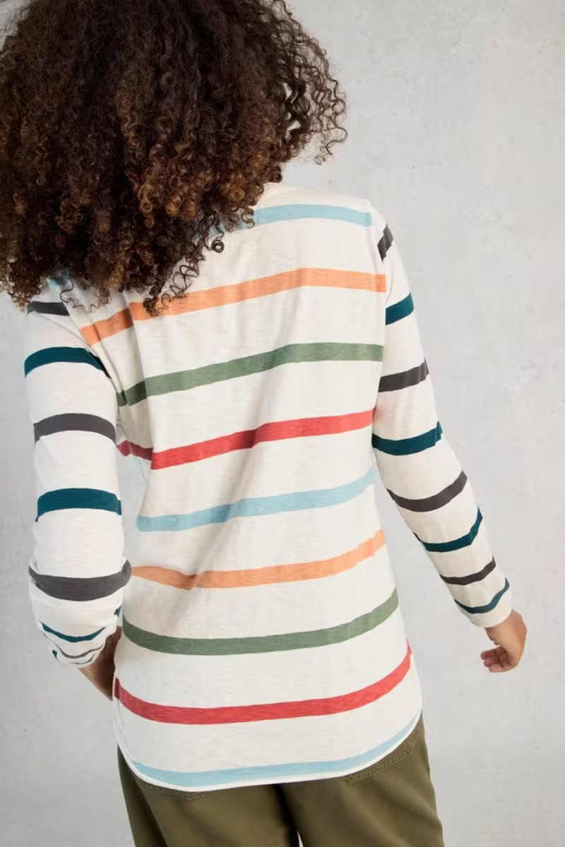 An image of the White Stuff Clara Long Sleeve Stripe Tee
