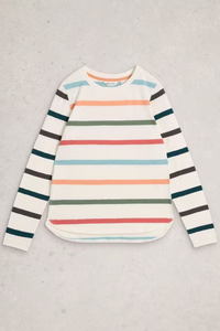 An image of the White Stuff Clara Long Sleeve Stripe Tee