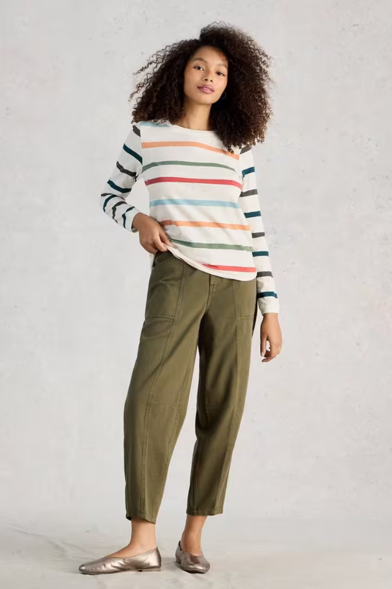 An image of the White Stuff Clara Long Sleeve Stripe Tee