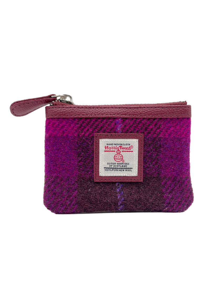 An image of the Maccessori Coin Purse - Purple Check