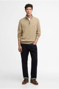 An image of the Barbour Lingwood Compact Cotton Half Zip Sweater