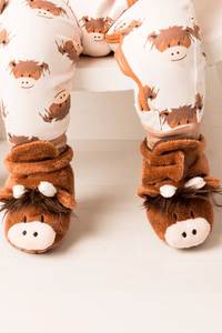 Neutral Hamish Cow Booties