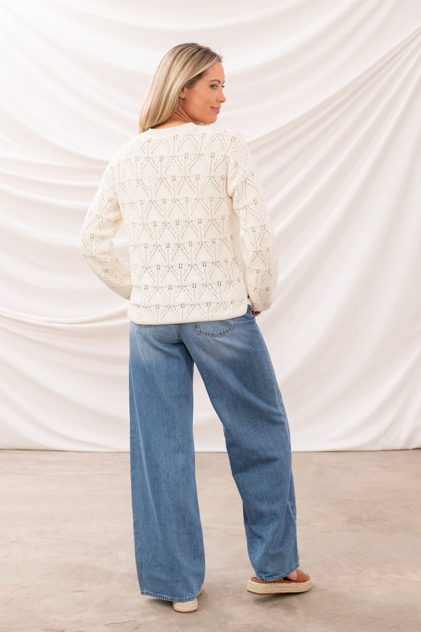 An image of the Lighthouse Eden Jumper (Pointelle knit)