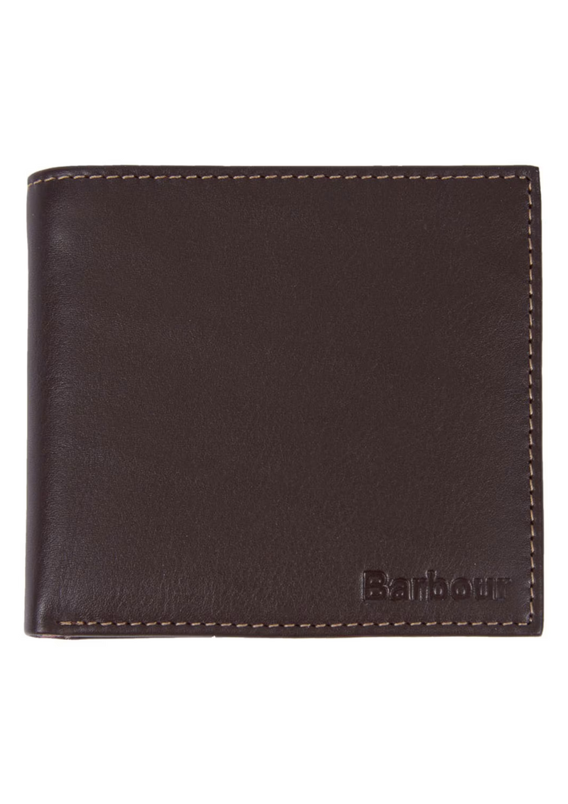 An image of the Barbour Elvington Leather Billfold Coin Wallet