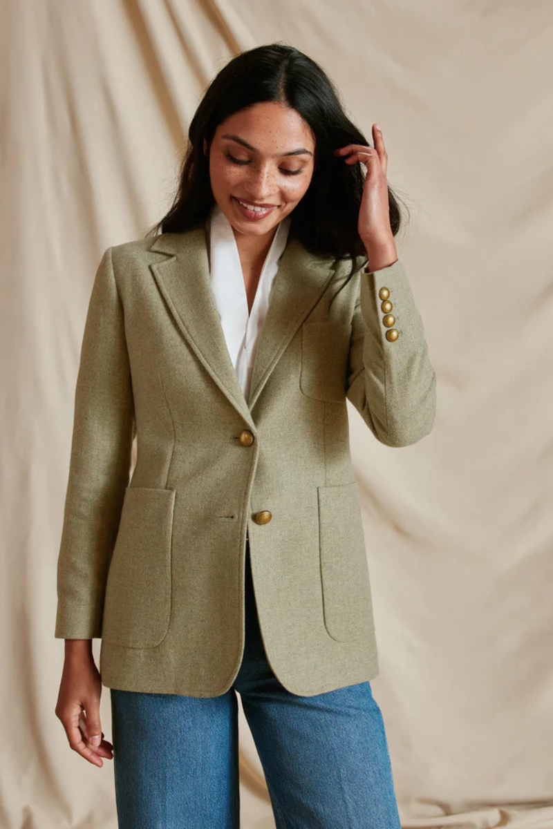 Fairfax & Favor Fern Single Breasted Herringbone Blazer