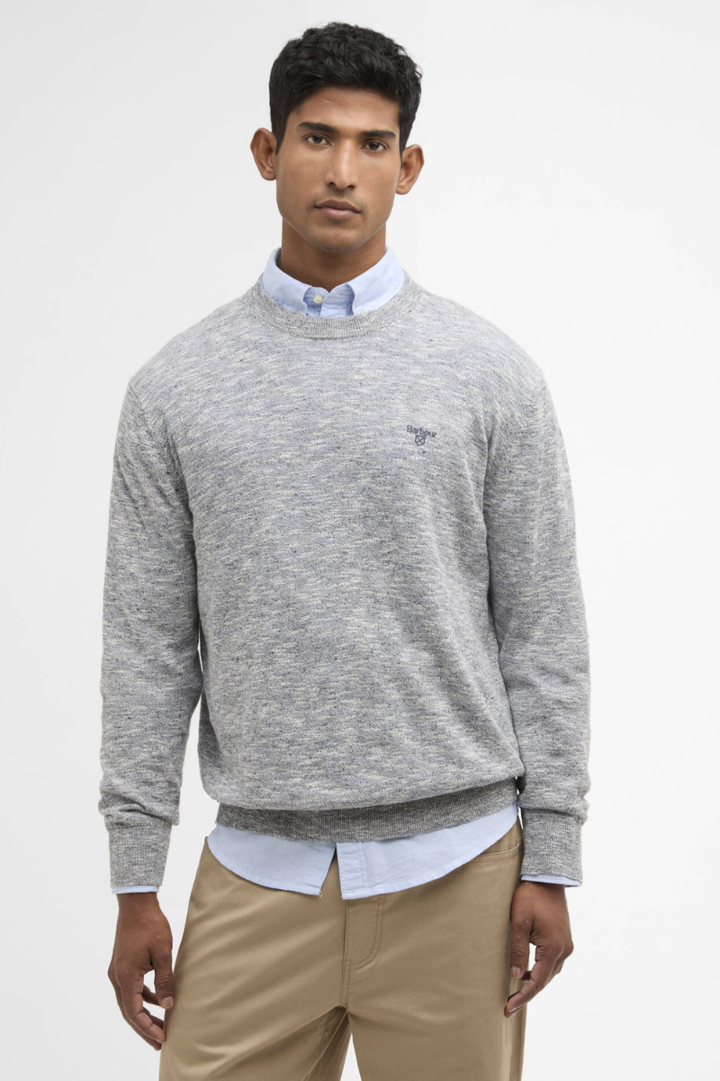 An image of the Barbour Flaxby Linen Blend Crew Neck