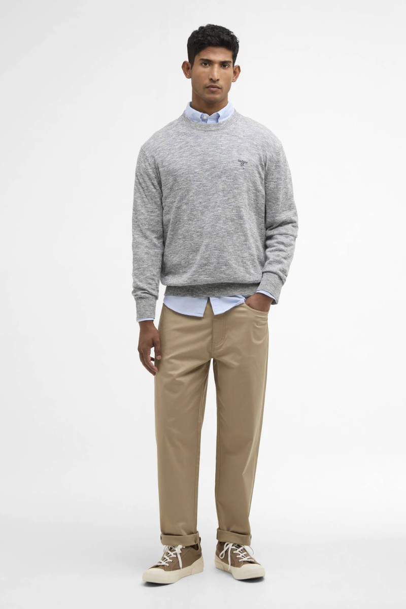 An image of the Barbour Flaxby Linen Blend Crew Neck