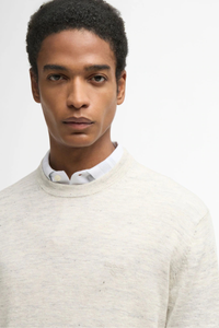 An image of the Barbour Flaxby Linen Blend Crew Neck