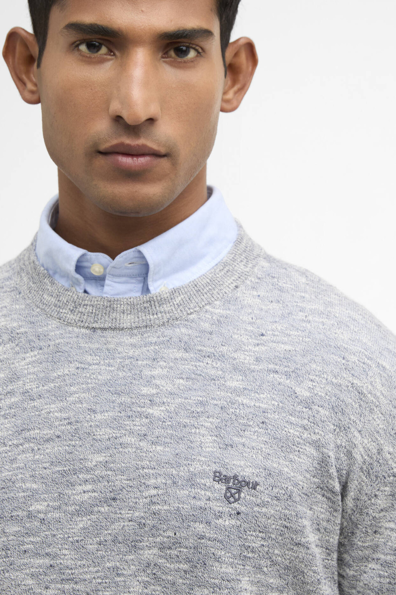 An image of the Barbour Flaxby Linen Blend Crew Neck