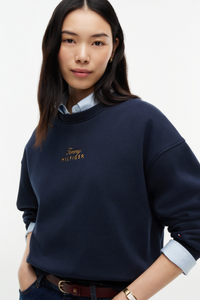 Gold Script Relaxed Fleece Jumper