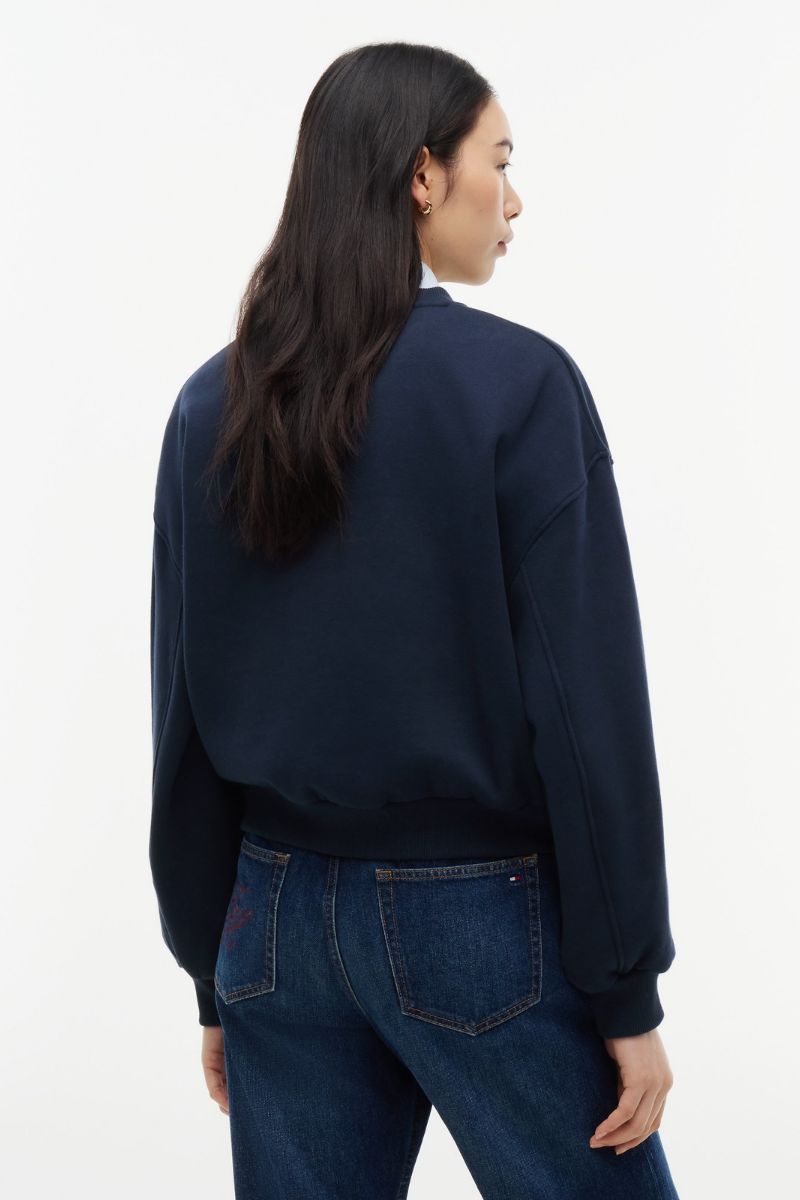 Gold Script Relaxed Fleece Jumper