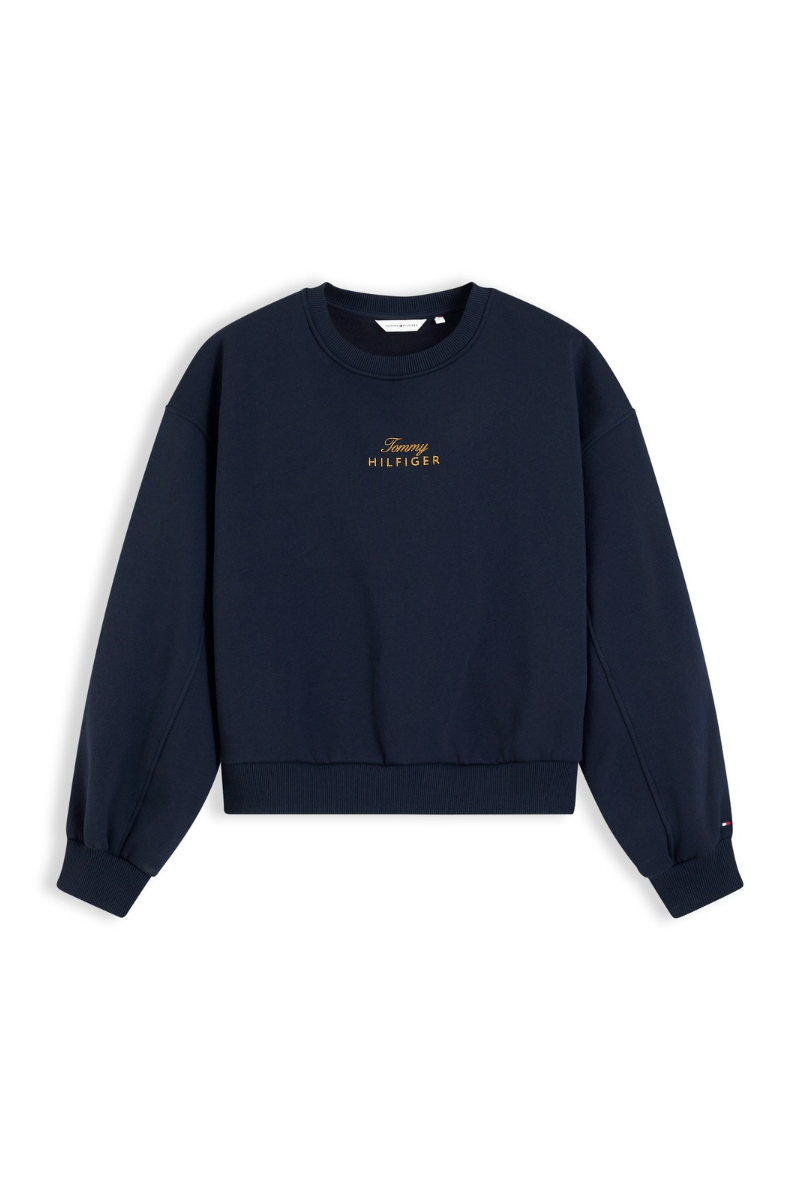 Gold Script Relaxed Fleece Jumper