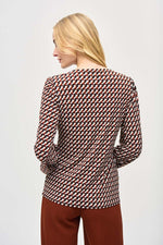 An image of the Joseph Ribkoff Geometric Top
