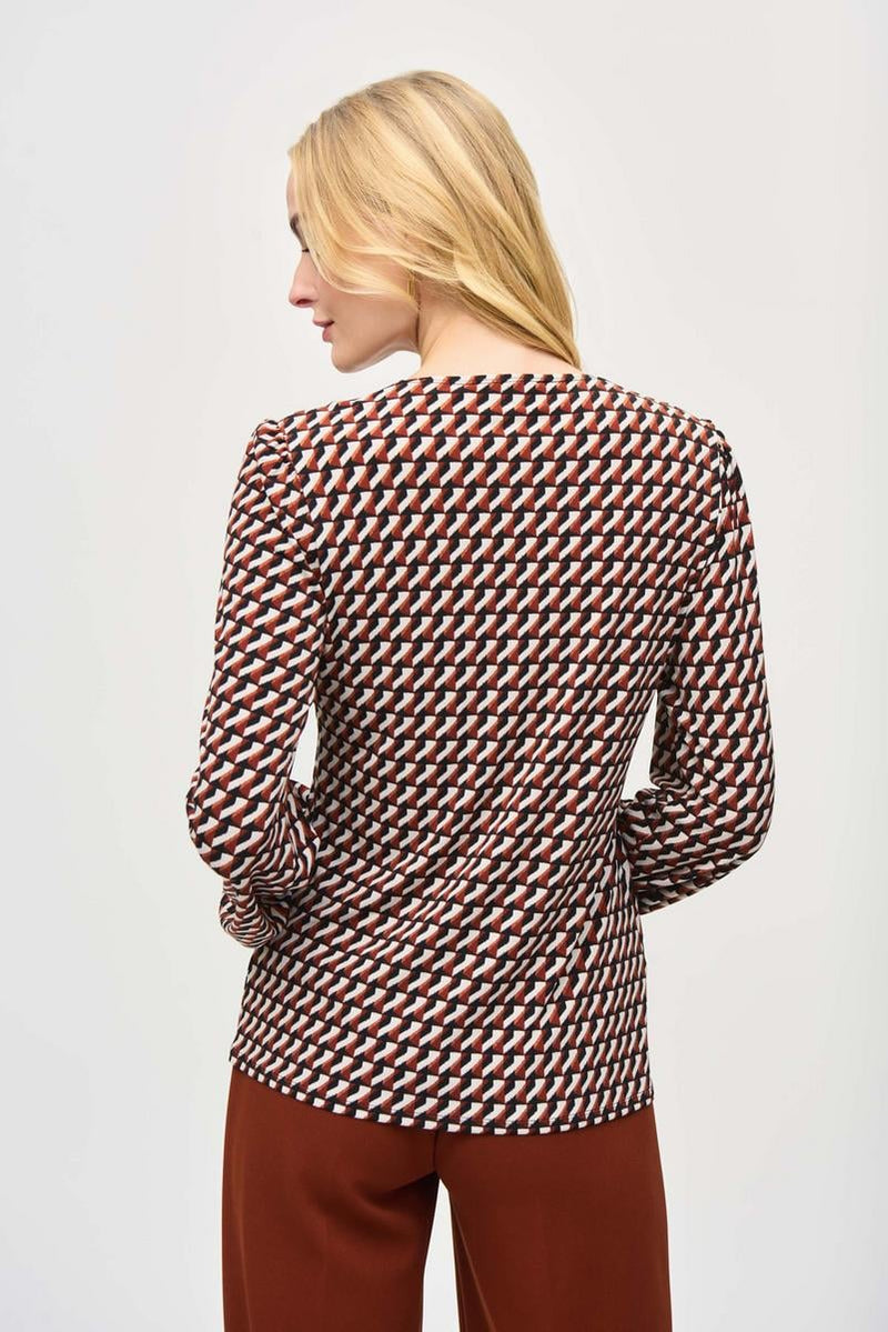 An image of the Joseph Ribkoff Geometric Top