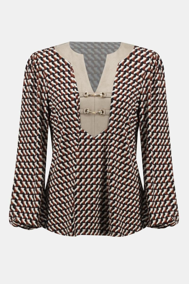 An image of the Joseph Ribkoff Geometric Top