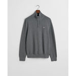 An image of the Gant Cotton Micro Textured Half Zip Sweater