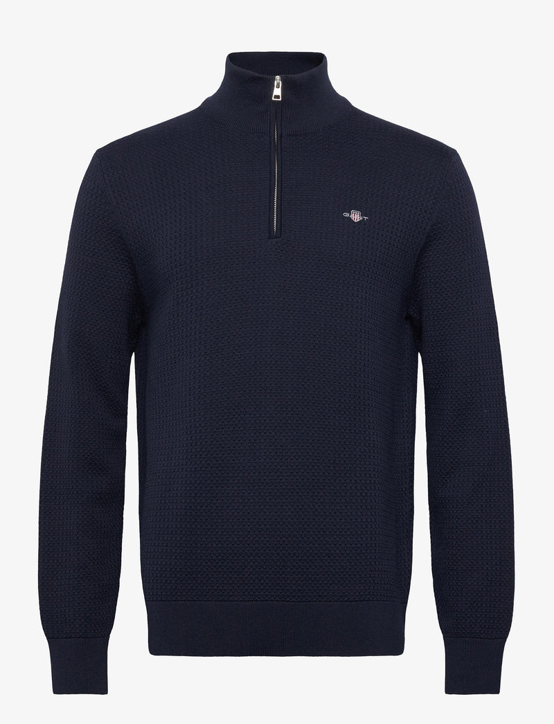 An image of the Gant Textured Cotton Half Zip