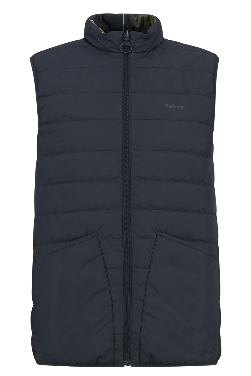 An image of the Barbour Reversible Tartan Puffer Gilet