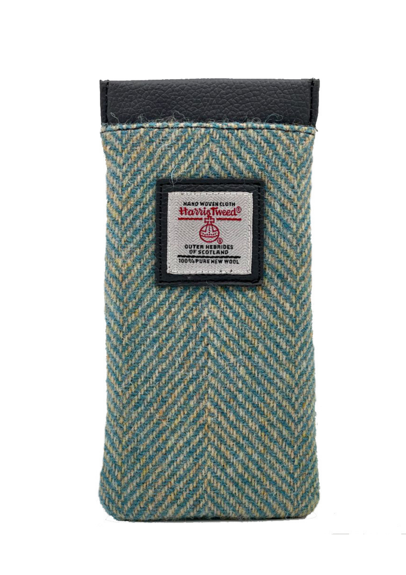 An image of the Maccessori Glasses Sleeve - Turquoise Herringbone