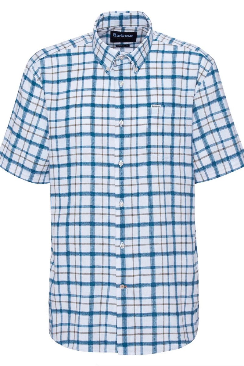 An image of the Barbour Glover Short Sleeved Linen Blend Regular Shirt