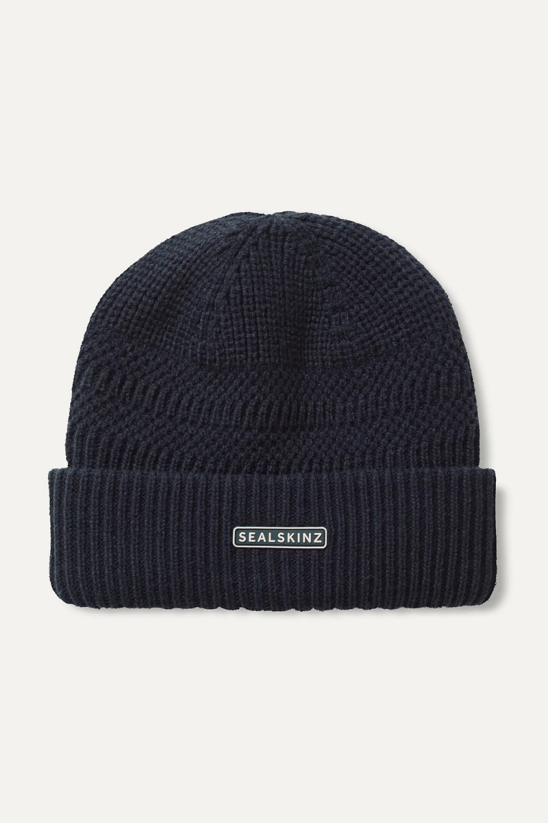 Gressenhall Waterproof Textured Stripe Roll Cuff Beanie