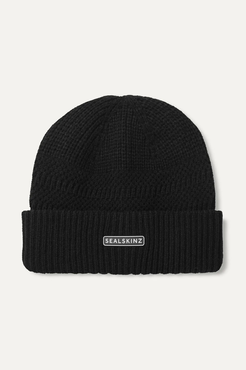 Gressenhall Waterproof Textured Stripe Roll Cuff Beanie
