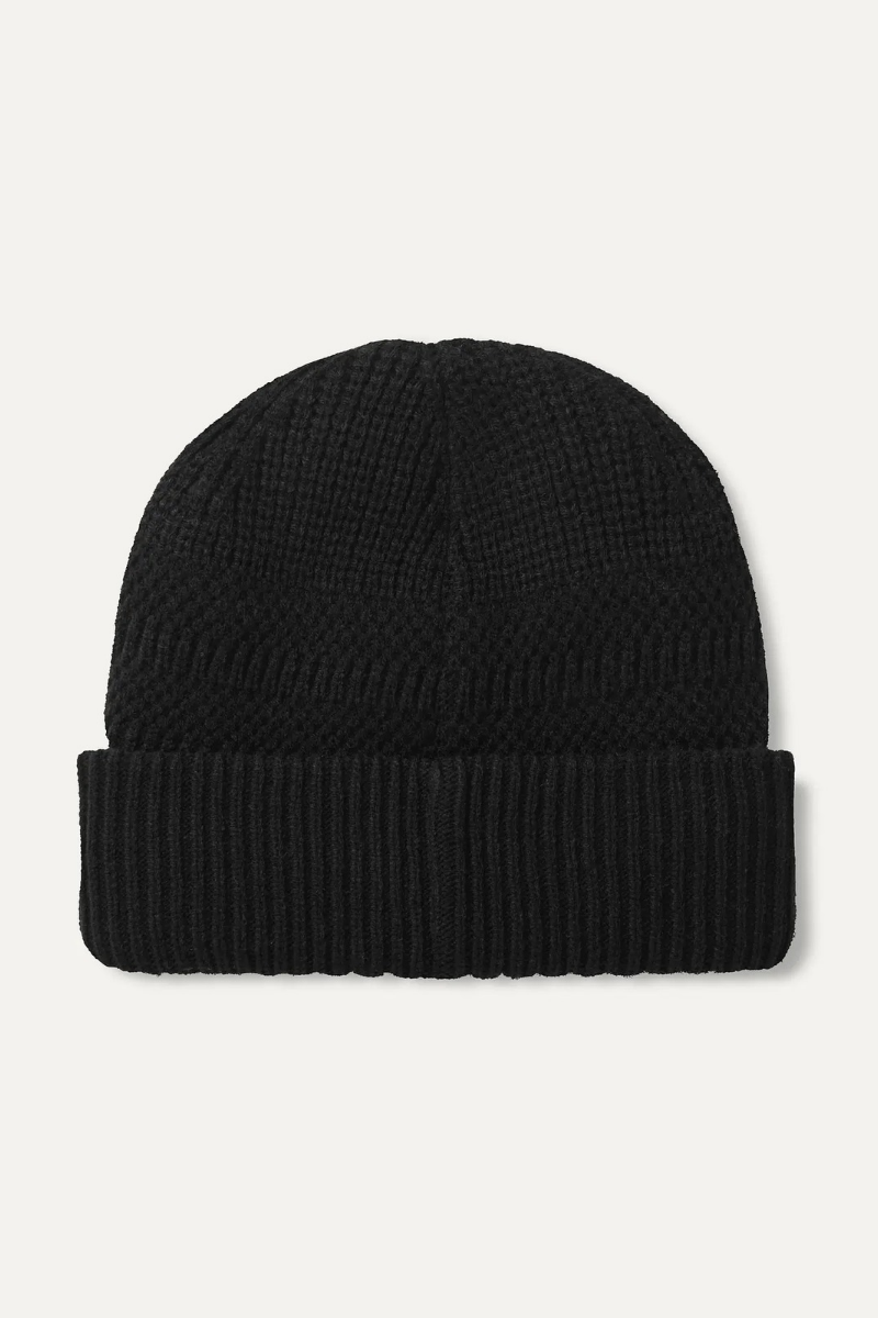 Gressenhall Waterproof Textured Stripe Roll Cuff Beanie