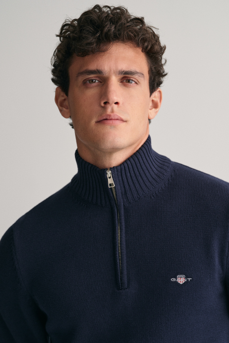 Casual Cotton Half Zip Sweater