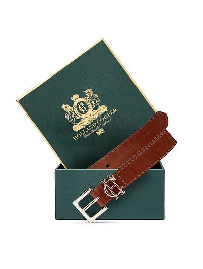 An image of the Holland Cooper HC Slim Logo Belt