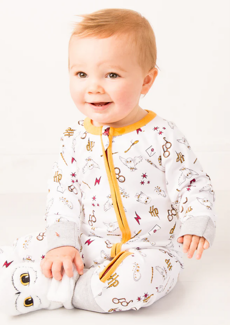 An image of the Blade & Rose Harry Potter Hedwig Zip Up Romper