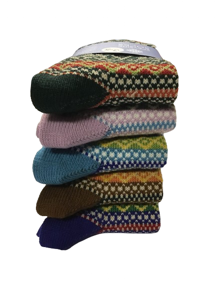 An image of the Speyside Socks Wool Fairisle Sock